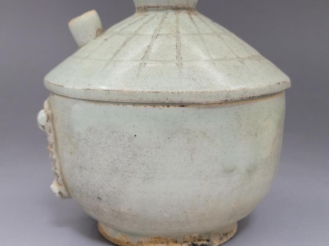 白磁 家型 香炉 油灯 宋元時代 高さ約11.1cm