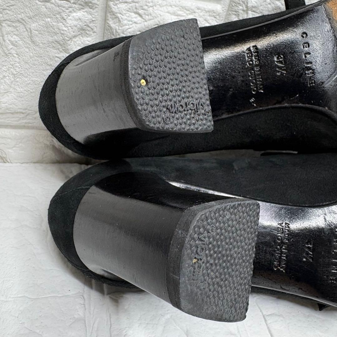 セール‼️【希少】 CELINE セリーヌ スエード フリンジ ローファー 黒