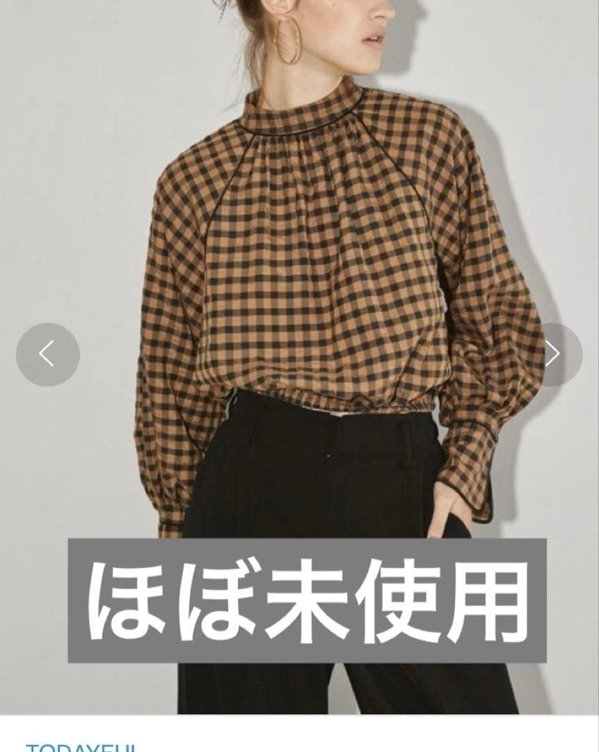 トップス TODAYFUL Ginghamcheck Puff Blouse