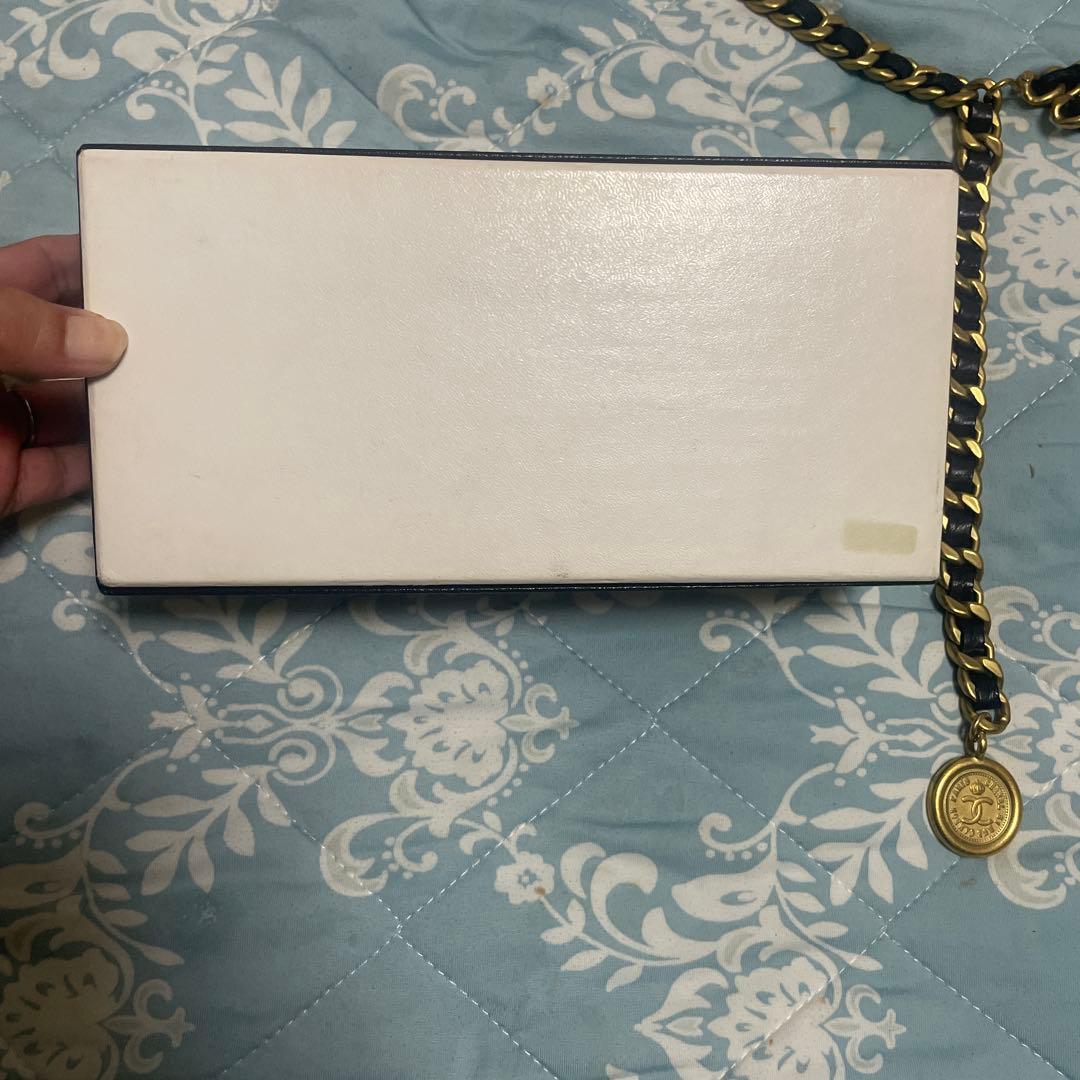CHANEL チェーンベルト　ゴールド×ブラック革　  ヴィンテージ