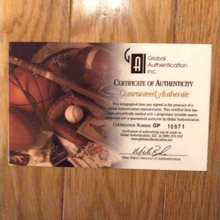 イチロー 直筆サイン入り写真 証明書付 縦8X10インチ CD付 額付 ガラス