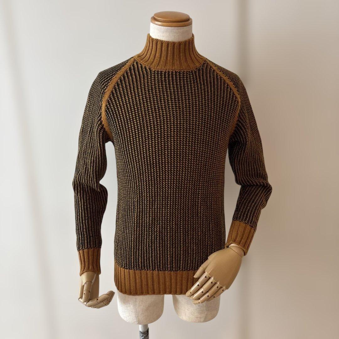 ザノーネ／モックネックニット／ブラウンミックス／46