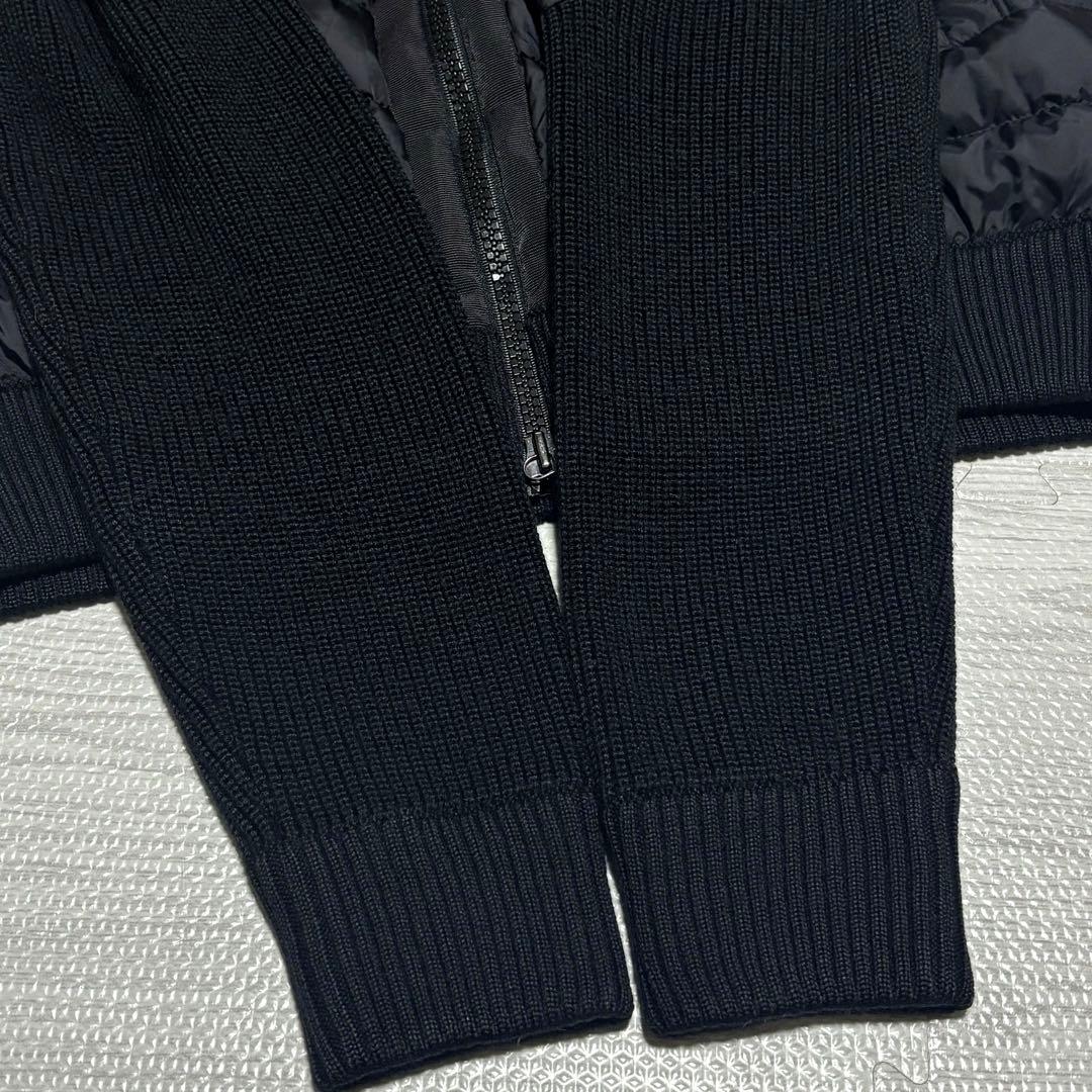 【極美品】モンクレール　ハイブリッドカーディガン　ブラック　XL