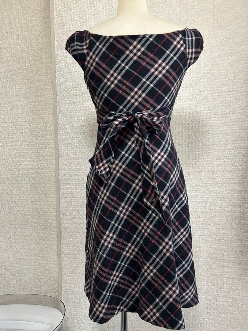 Burberry BlueLabelサイズ38ノバチェック柄ワンピース♭7056