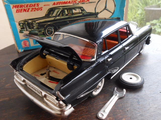 傑作★超希少！縦目 ベンツ 220S S.S.S. 大型 ブリキ 玩具 箱付