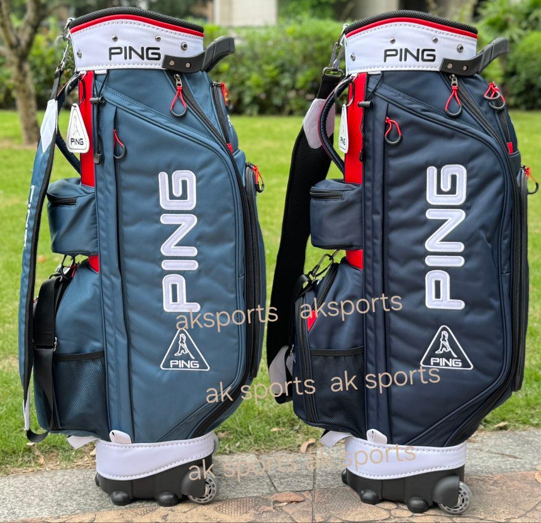 即発送対応★PING キャディバッグ ブラック/レッド