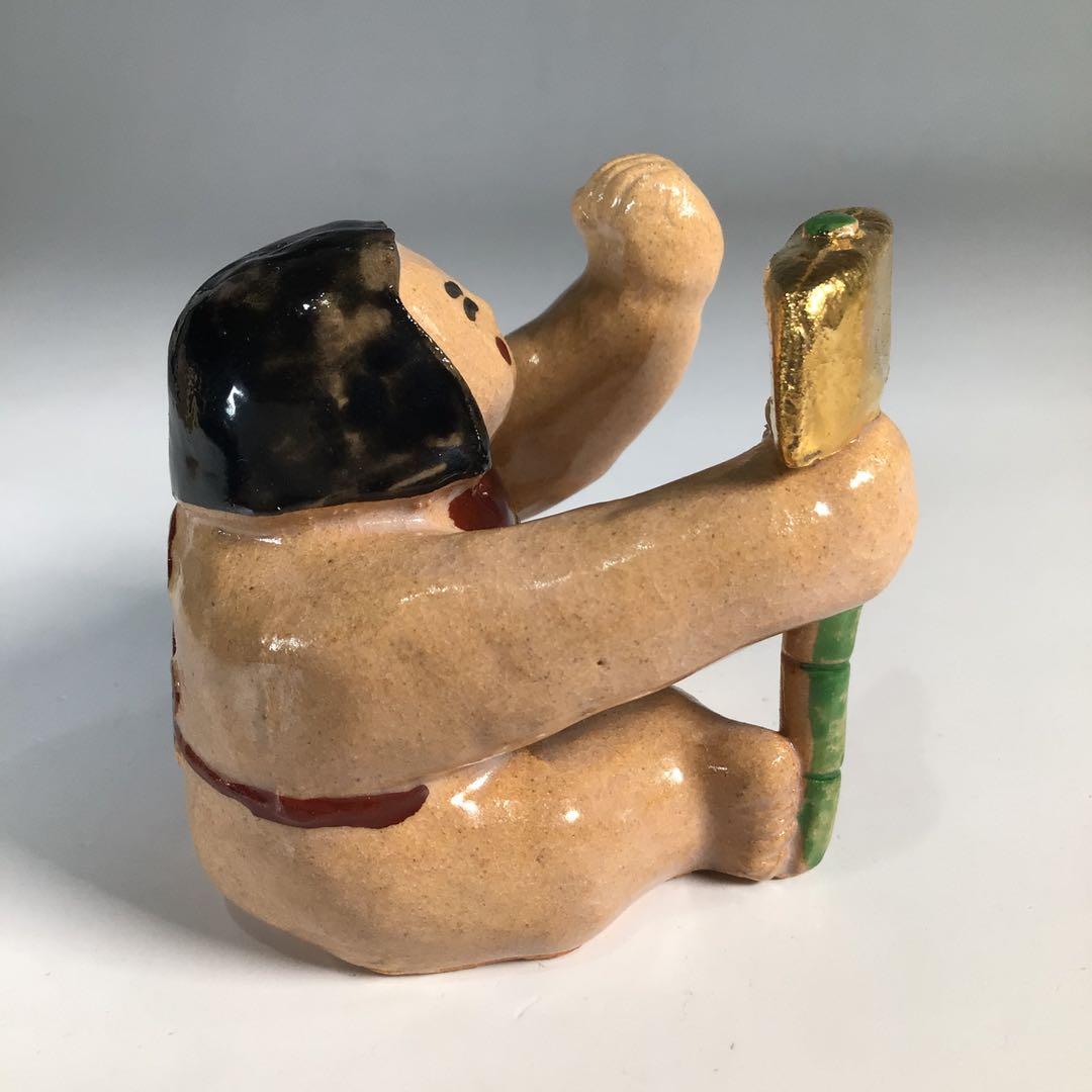 Ｎ９１２　蓋置　『一陶人窯　長谷川剛造』『金太郎蓋置』　共箱　茶道具