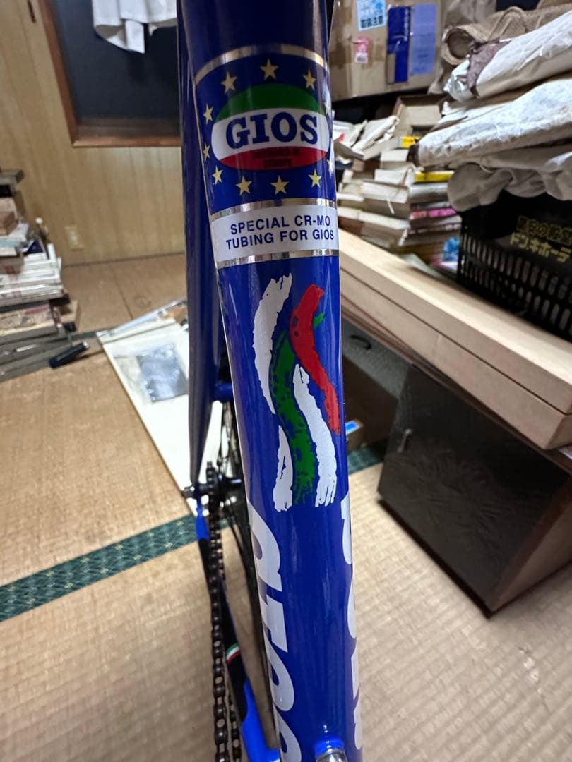 希少 GIOS ジオス クロスバイク 青 CR-MOチューブ ミニベロ