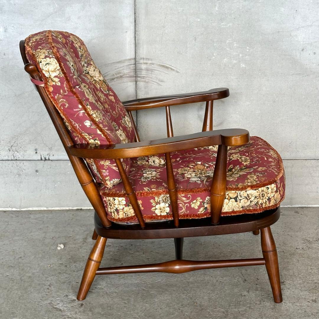 ✿飛騨産業✿ キツツキマーク 花柄 ソファー乗鞍シリーズ アームチェアー