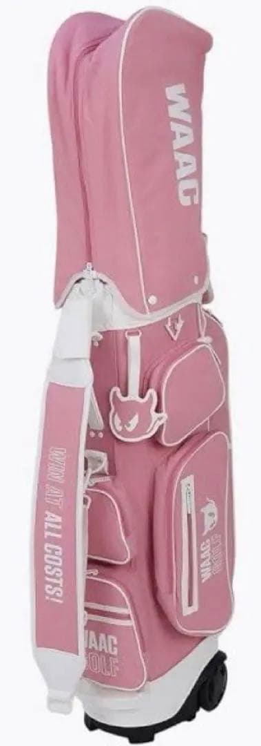 WAAC ピンク キャディバッグ ホイール付き