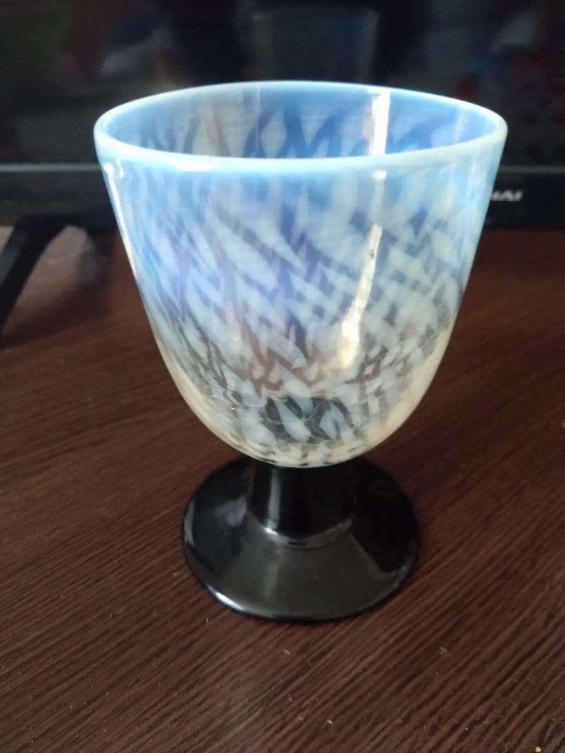 ###和ガラス氷コップ大正昭和レトロモダン美品1点物###