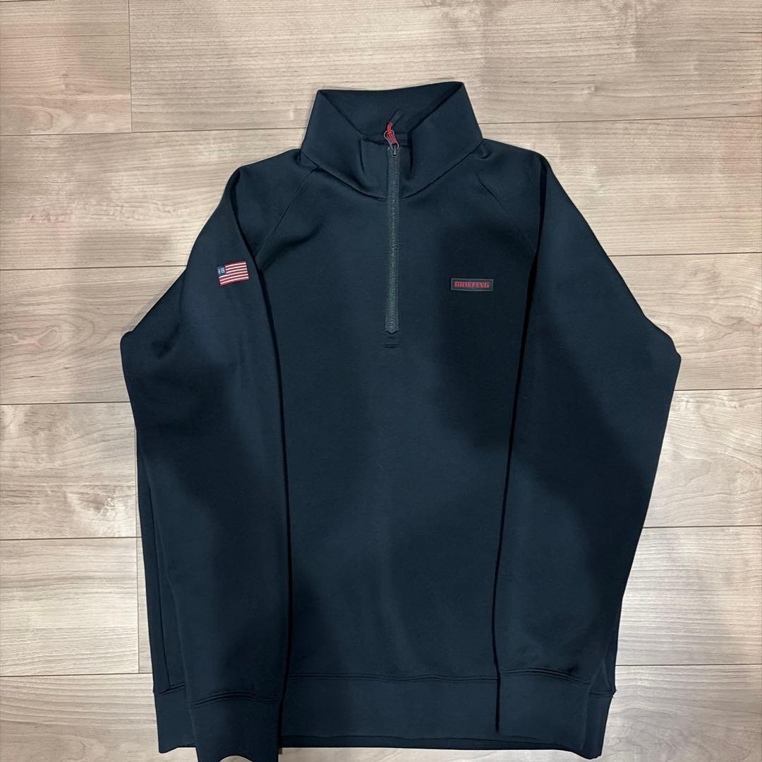 BRIEFING ブラック ハーフジップ