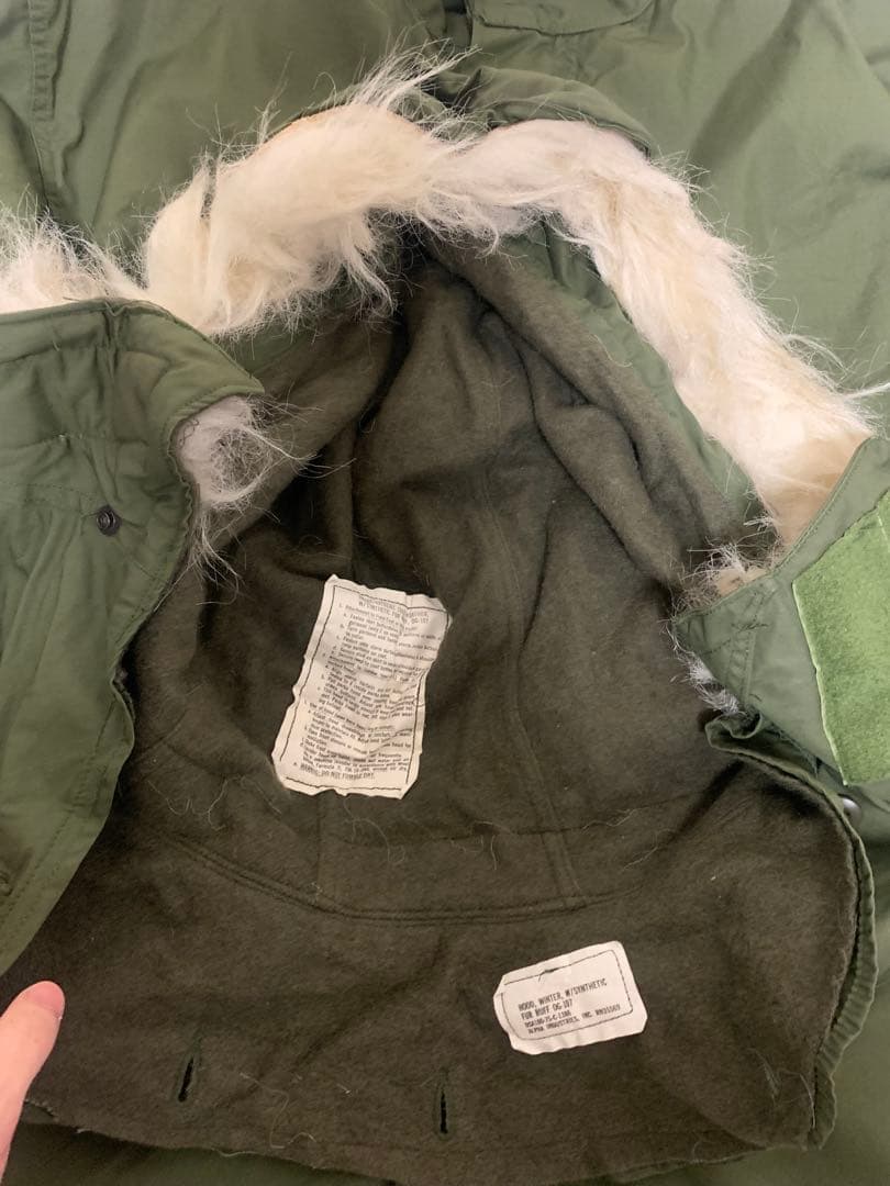 80s/M-65/フィッシュテールパーカー/モッズコート/M/フルセット/カーキ