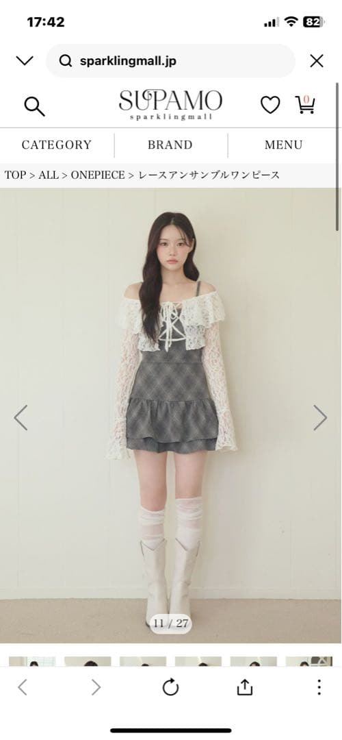BUBBLES レースアンサンブルワンピース