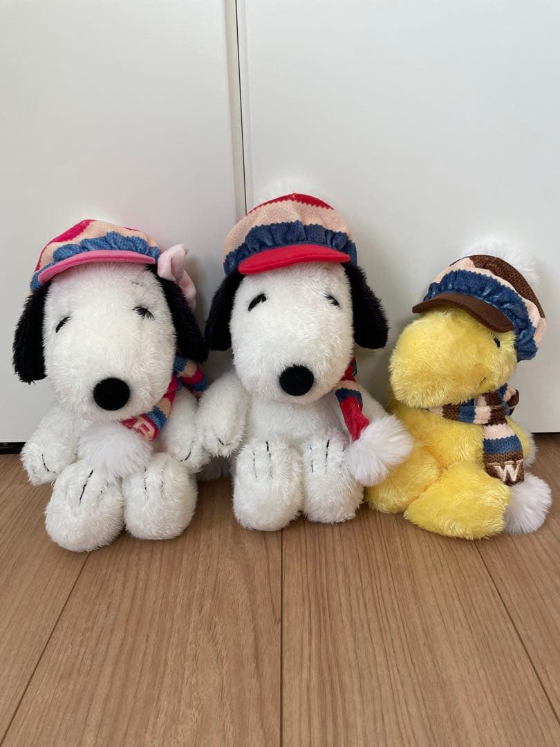 値下げ中　スヌーピー ベル　ウッドストック　ぬいぐるみ 3点セット