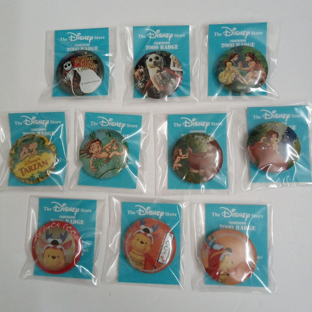 ディズニーストア　2000　カウントダウン　缶バッジ　缶バッジ用台紙