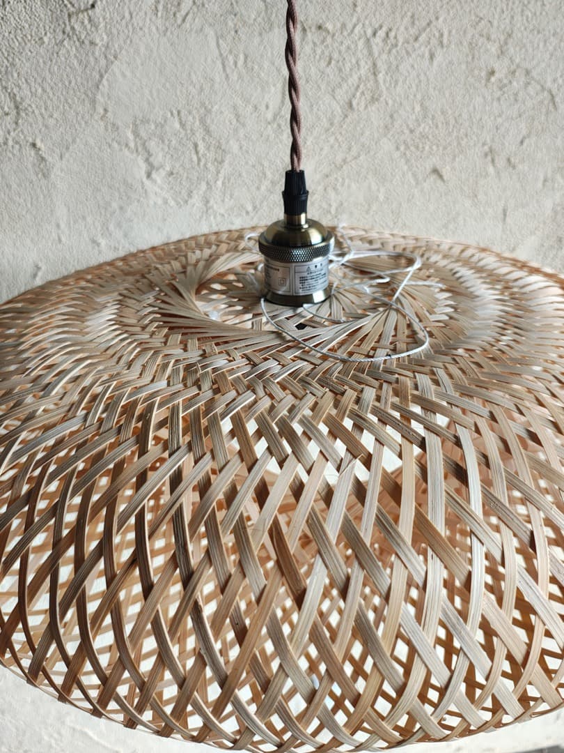 ラタン　籐　オーバル型シーリングライト　１　M0197