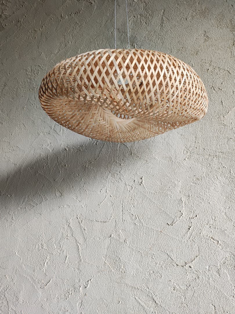 ラタン　籐　オーバル型シーリングライト　１　M0197