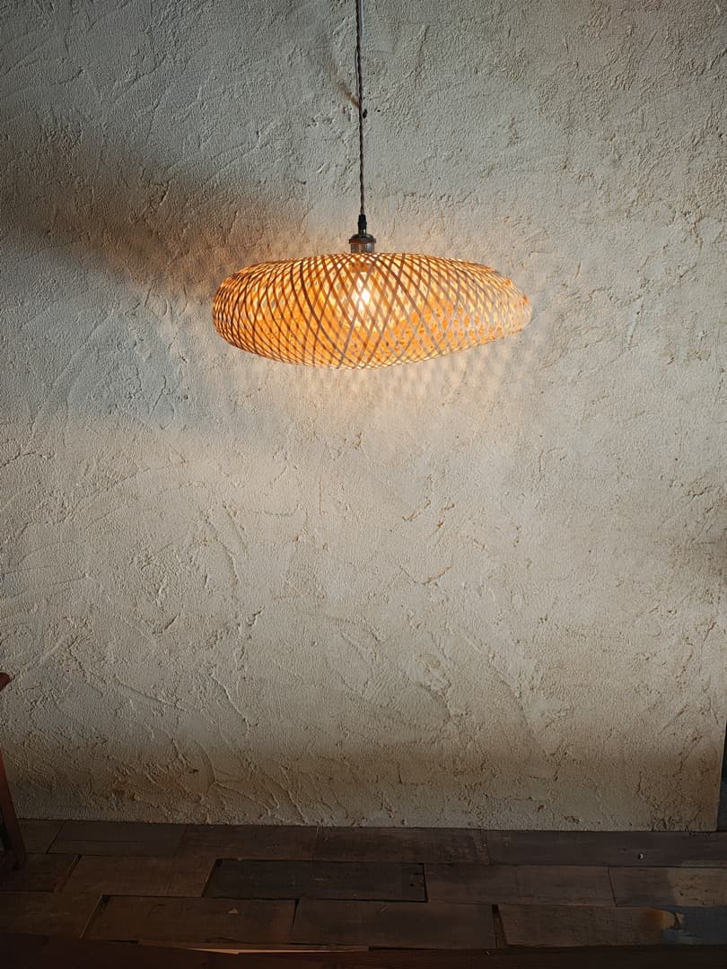 ラタン　籐　オーバル型シーリングライト　１　M0197