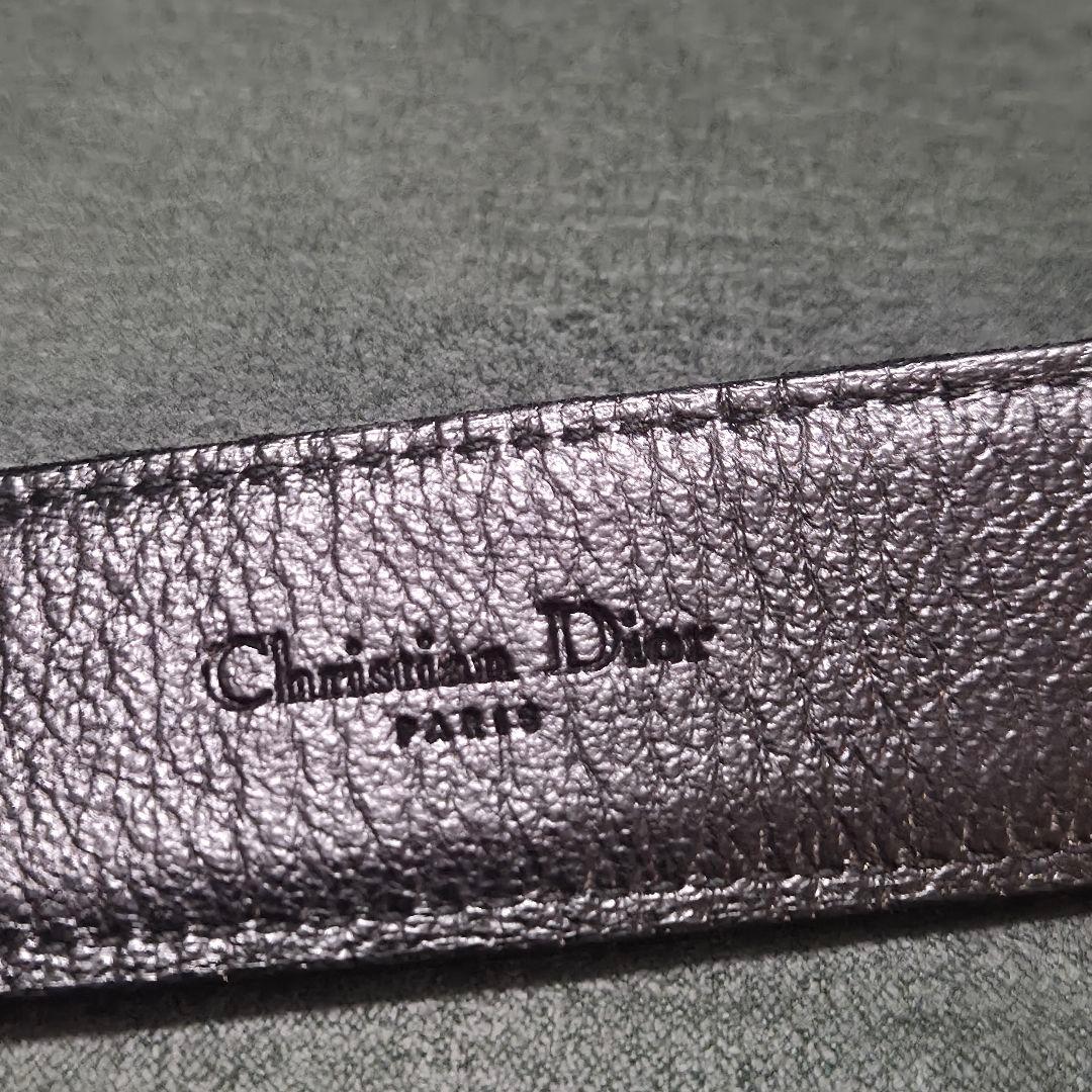 Christian Dior CDバックル トロッタージャガード ベルト 黒