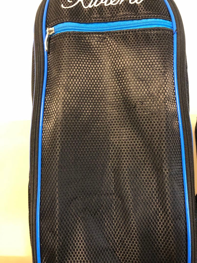 【送料込み】美品　リビエラ　キャディバッグ　青　黒　ゴルフバッグ