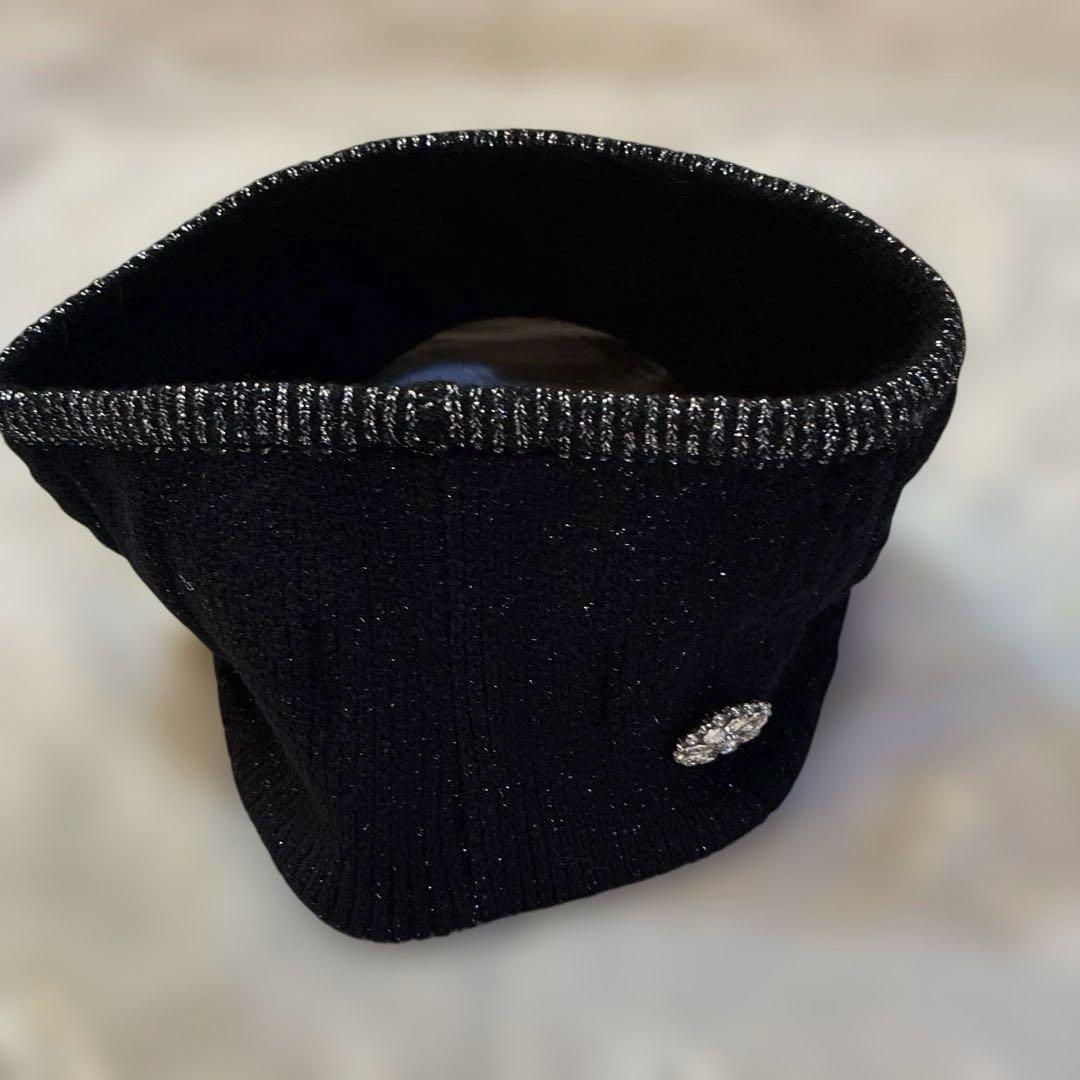 超美品　MARK & LONA 黒 ニットバイザー　レディース