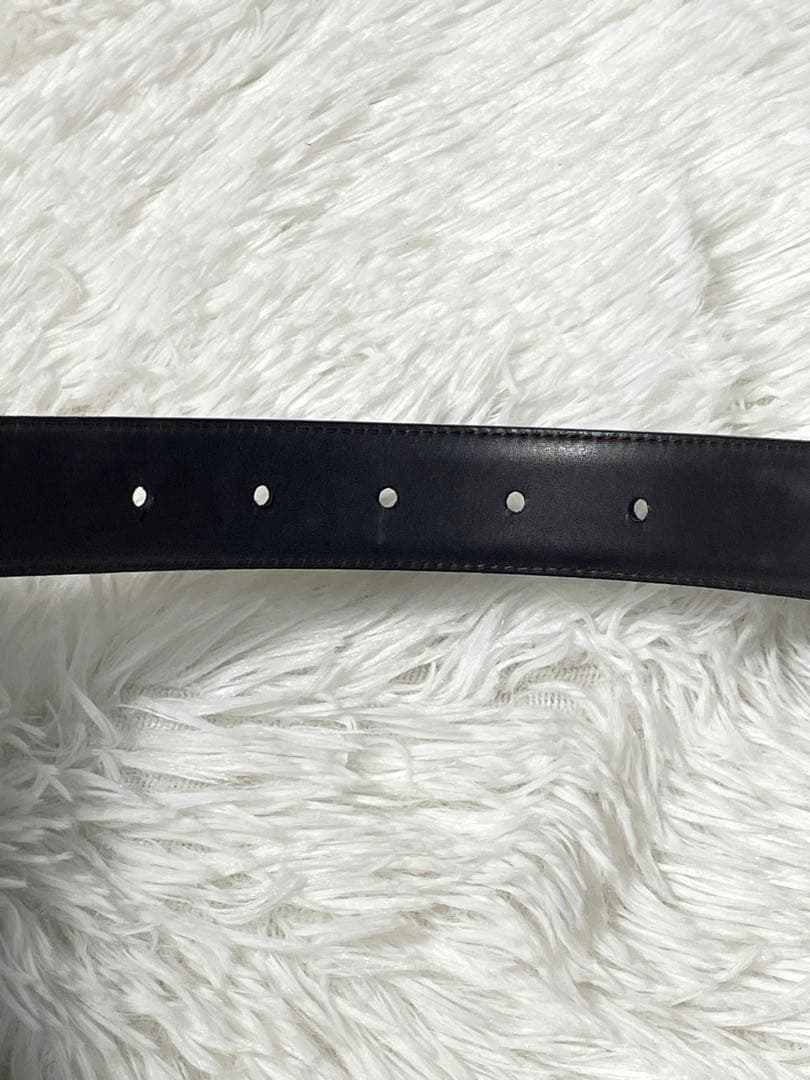 CELINE セリーヌ トリオンフ 本革　レザーベルト ブラック　イタリア製