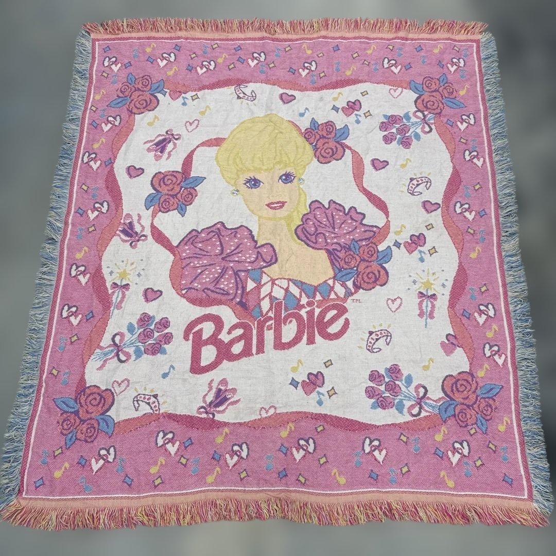 バービー　ブランケット　マルチカバー　ソファーカバー　ラグ　150x133