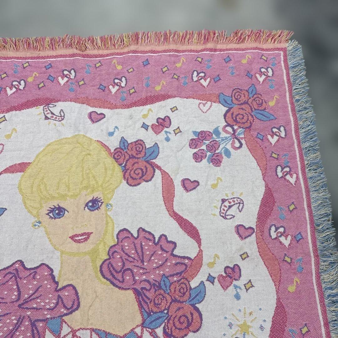 バービー　ブランケット　マルチカバー　ソファーカバー　ラグ　150x133