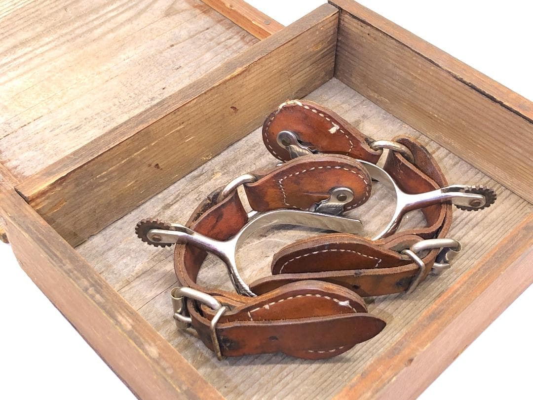 【 USAカウボーイ スパー 】　拍車実物　20世紀　ベルト付き