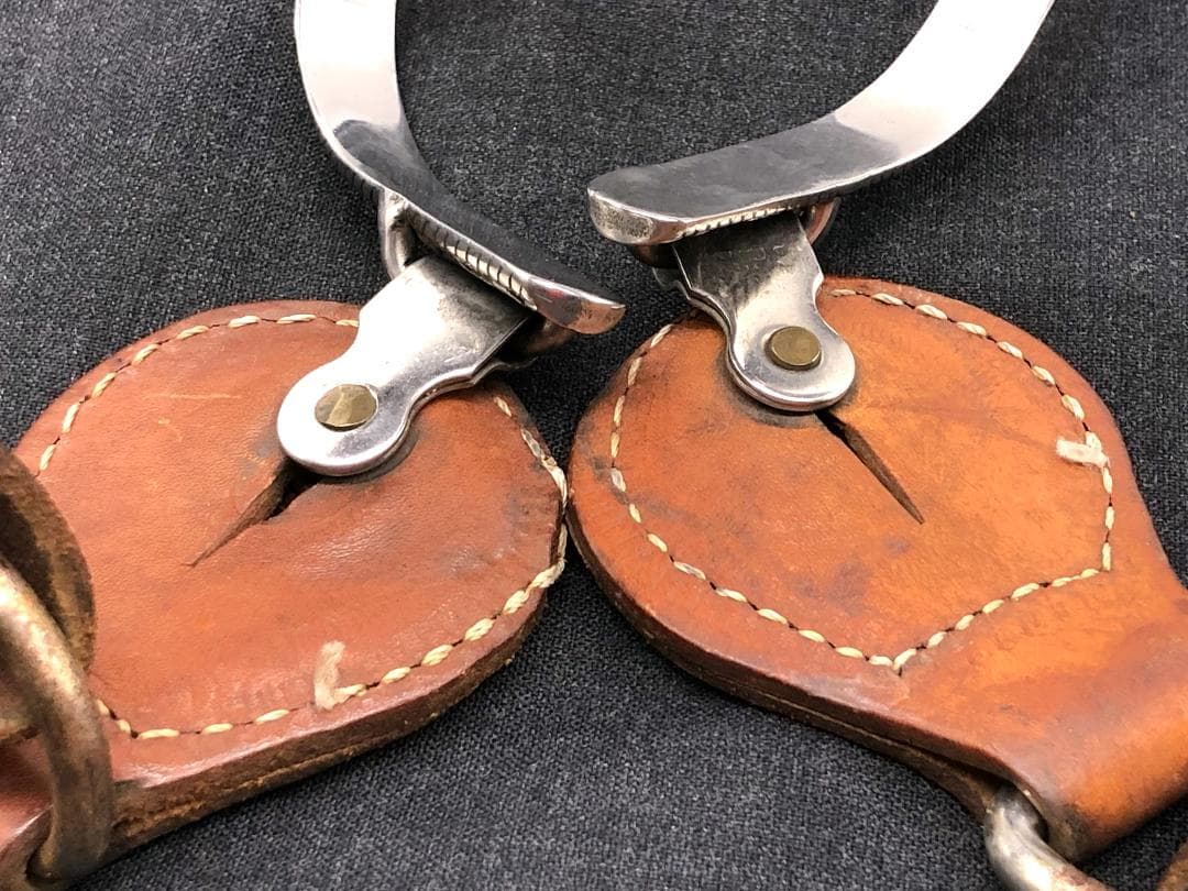【 USAカウボーイ スパー 】　拍車実物　20世紀　ベルト付き