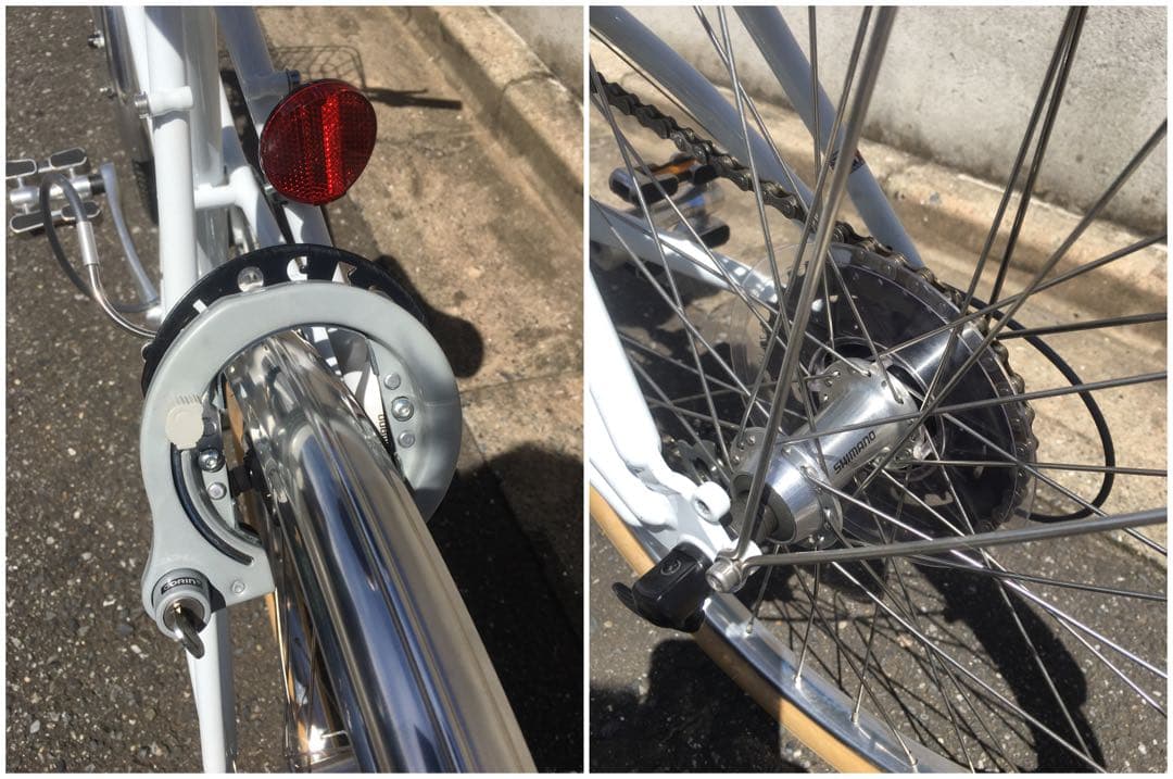 極上品 ミニベロ ラレー ホワイト チャリ 自転車 20インチ 新車