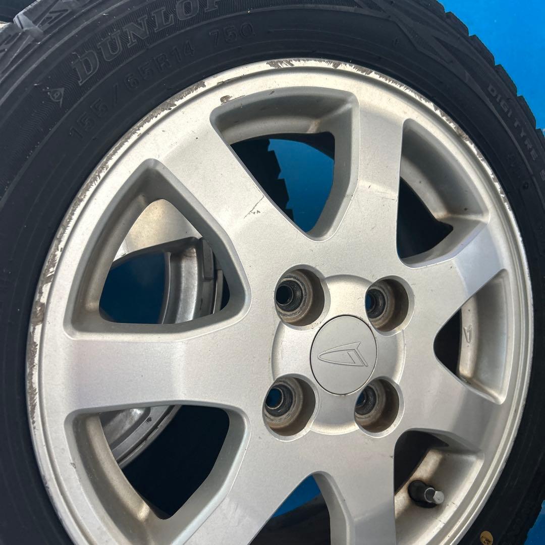 ダイハツ純正アルミホイール１４インチスタッドレスタイヤ４本セット送料込