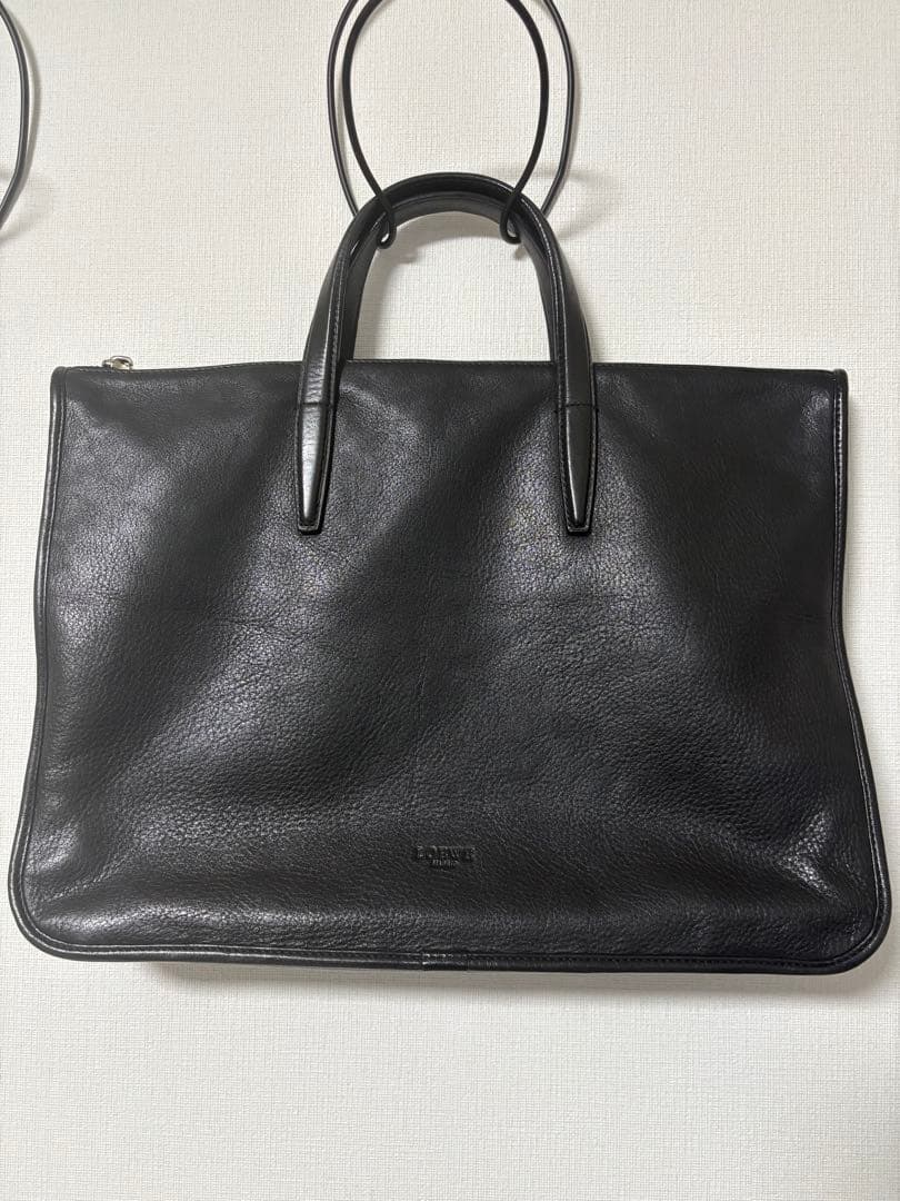 LOEWE ブラック レザートートバッグ