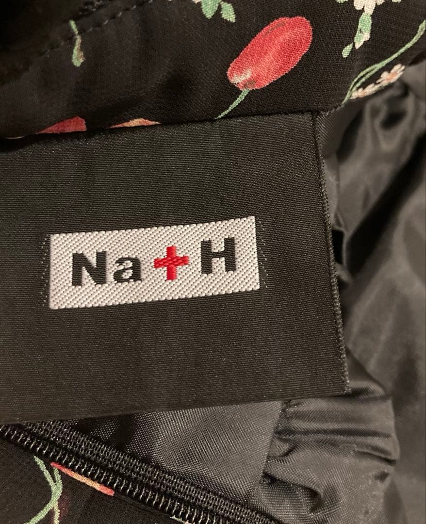 na+h ベビードール チェリー柄 ホルターネック エヌエープラスエイチ