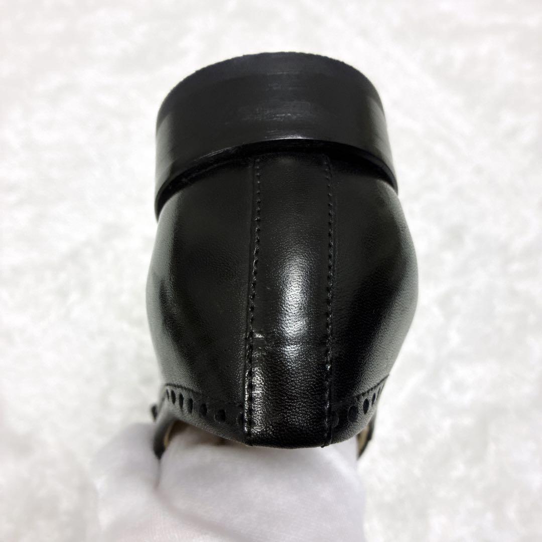 【美品】Franco Lione 伊製 レザー メダリオン　黒 24~24.5