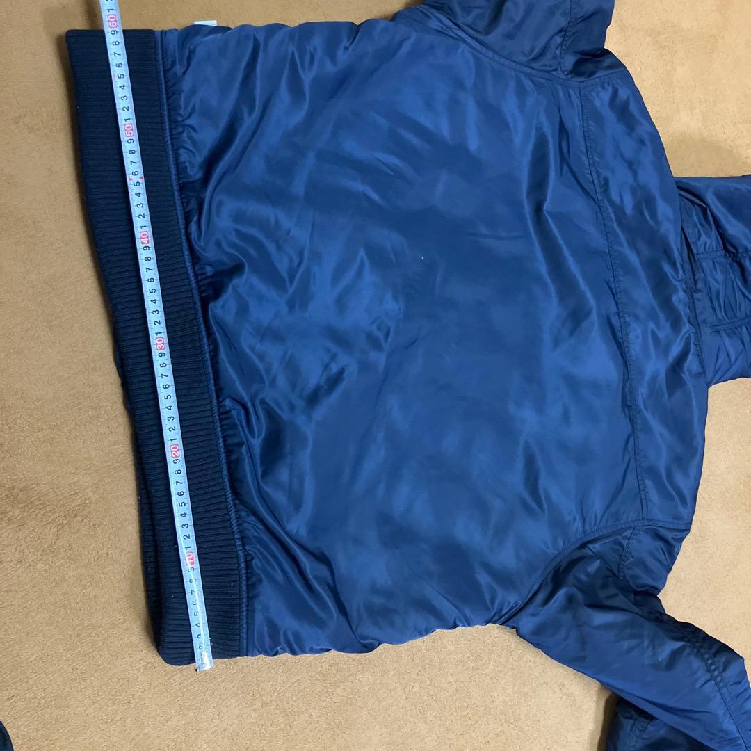 alpha フーデッドリブジャケット　ネイビー　2L