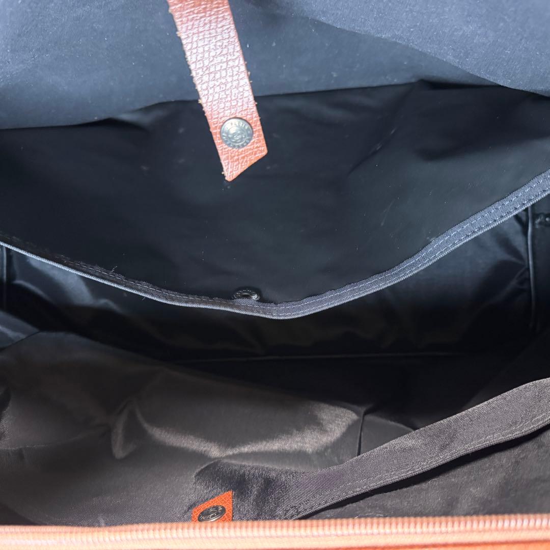 美品　longchamp ロンシャン ボストンバッグ　ハンドバッグ ブラウン