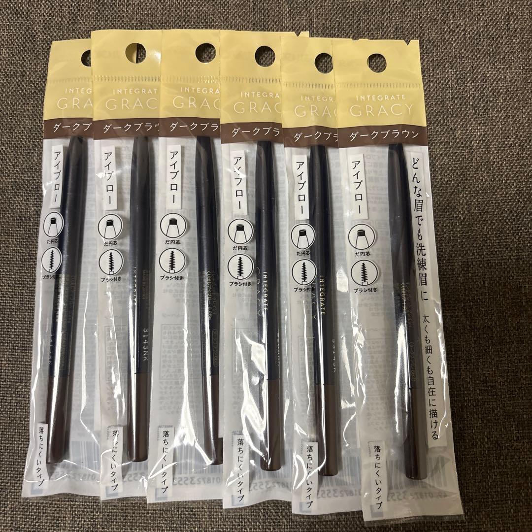 インテグレート グレイシィ くり出しアイブローダークブラウン662 6本セット