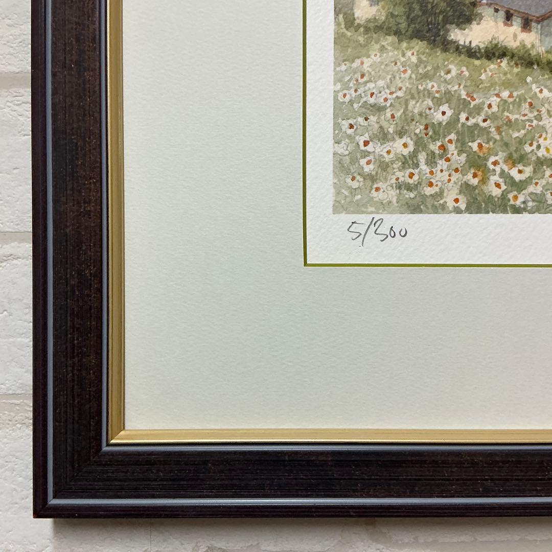 絵画・版画・リトグラフ・織田義郎・スイス・サンタマリアV.M・アルプス・世界遺産