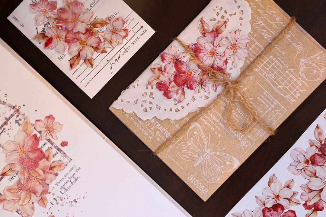 ⭐️SALE⭐️小白家文創《赤相思》海外マスキングテープ　マステ 【2508】