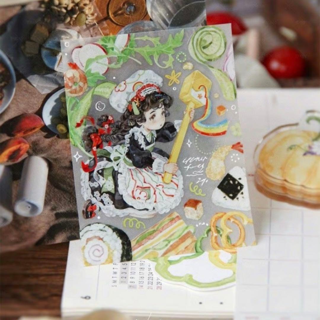 【SALE】【新品】海外マステ　野柚Neinei【美味时时季】 4本巻売り