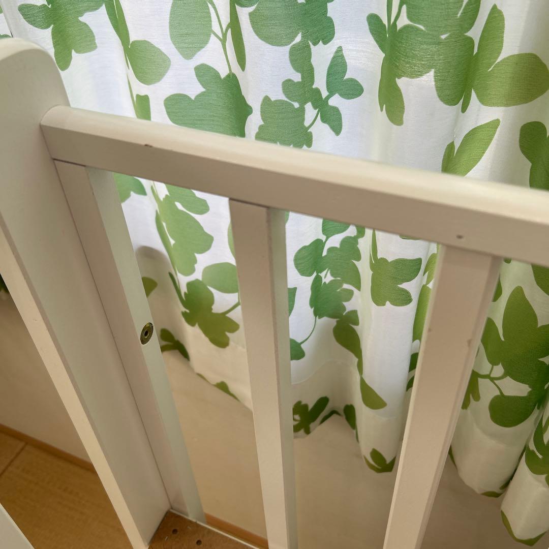 KATOJI木製ホワイトミニベビーベッド　早い者勝ち！送料込　60×90サイズ