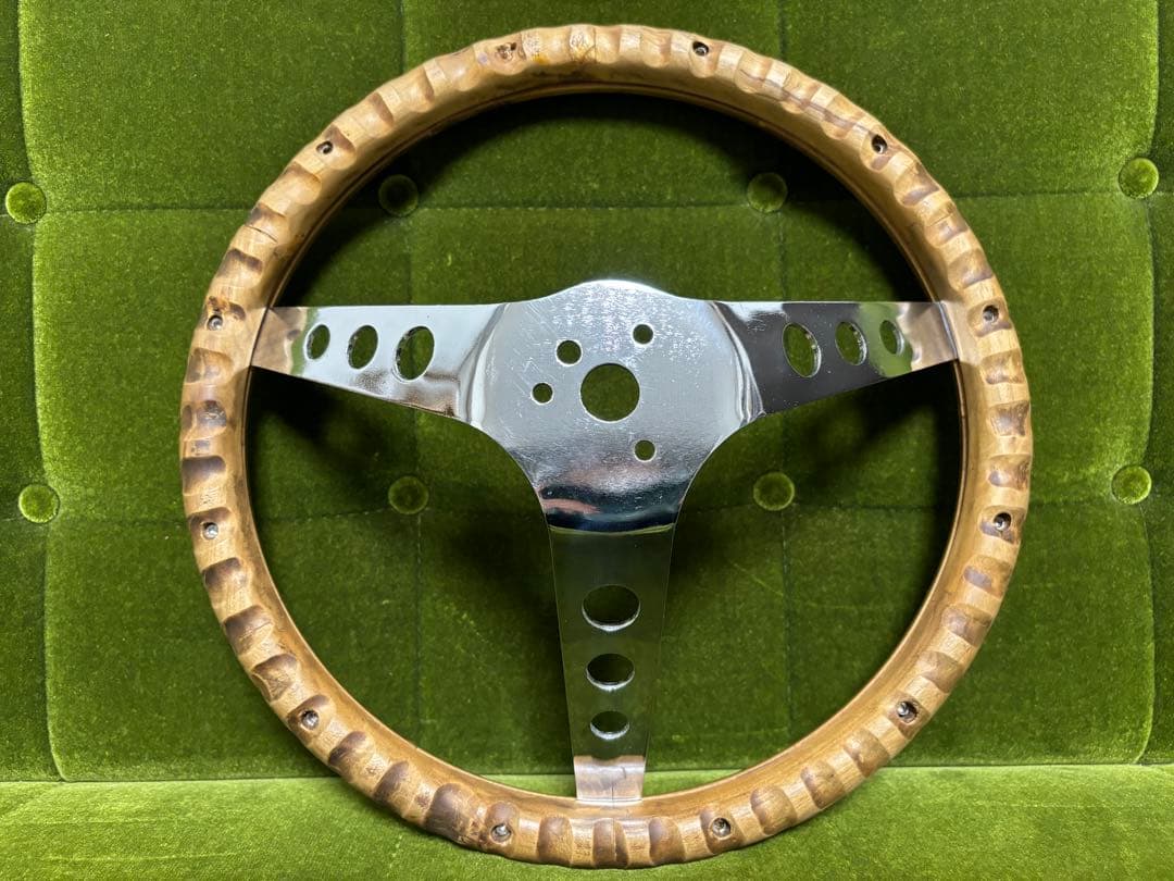 当時物 グラント ウッド ステアリング & ホーンボタン