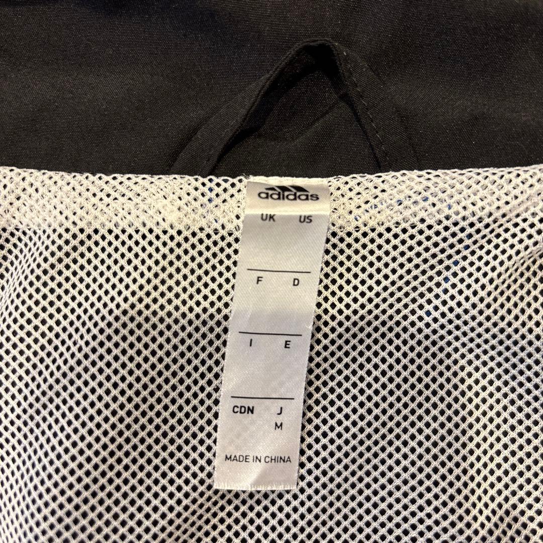 極美品 adidas ウィンドブレーカー上下セットアップ ブラック/ブルー M