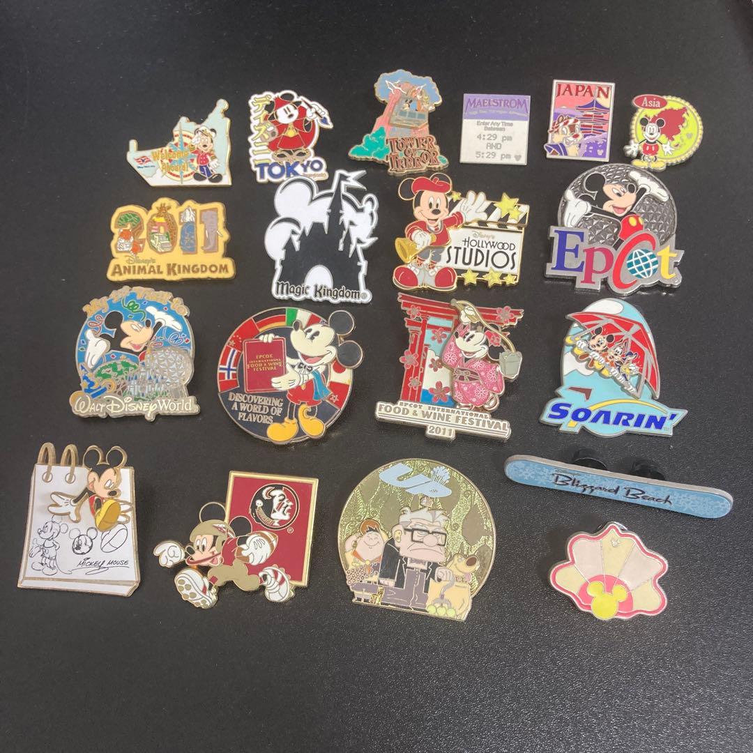【希少】海外ディズニー ピンバッジ　まとめ売り　19個　フロリダ　ピンズ