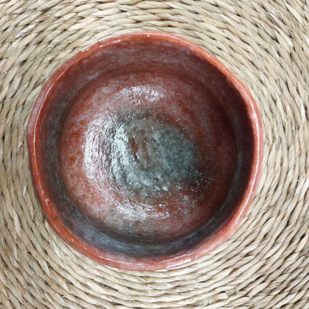 二代　中村道年　赤楽茶碗