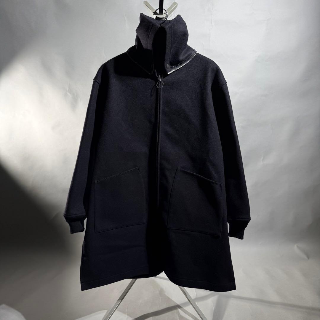 COMOLI メルトンフーデッドコート size2