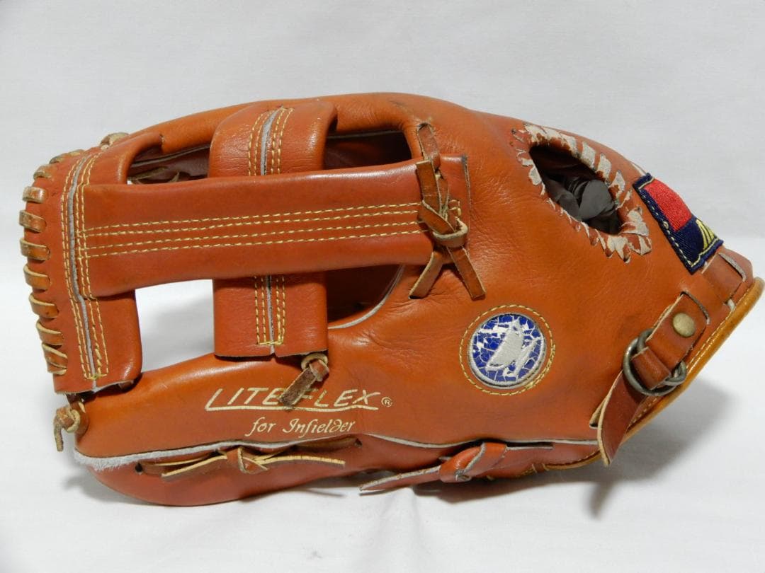 70～80's　ミズノ　ワールドウイン　青カップ　軟式野球グローブ　デッド!