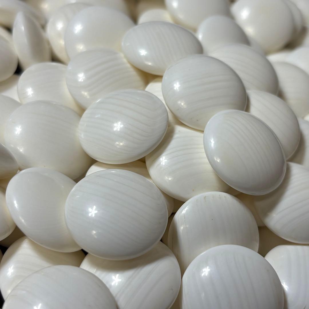 日向特製蛤碁石 雪印 34号 碁盤 碁石 蛤碁石 日向 那智黒石